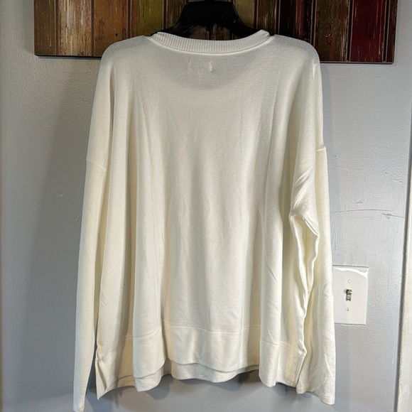 Lucky Brand Women’s Crewneck Pullover Soft Knit Sweater marshmallow NWT - Picture 2 of 12